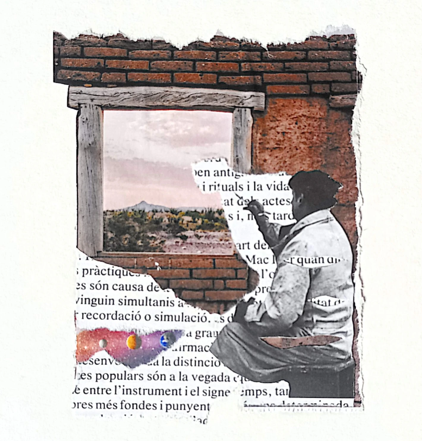 Un collage de la escritora Elena Mesa.